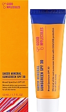 Парфумерія, косметика Сонцезахисний крем - Good Molecules Sheer Mineral Sunscreen SPF 30