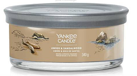 Ароматическая свеча в стакане "Amber & Sandalwood", 5 фитилей - Yankee Candle Singnature — фото N1