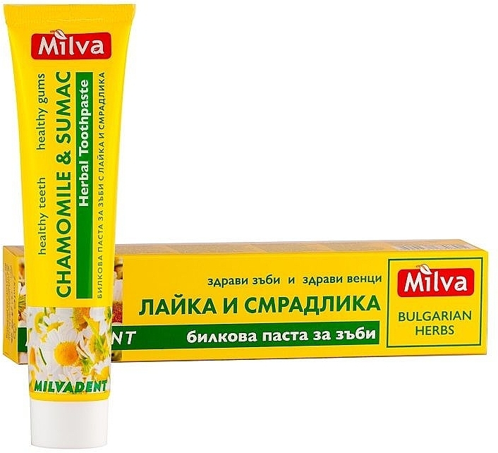 Зубна паста з екстрактом ромашки та сумаха - Milva Chamomile & Sumac Toothpaste — фото N1