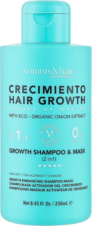 Шампунь и маска 2в1 для стимулирования роста волос - Somnis & Hair Shampoo & Mask Hair Growth — фото N1