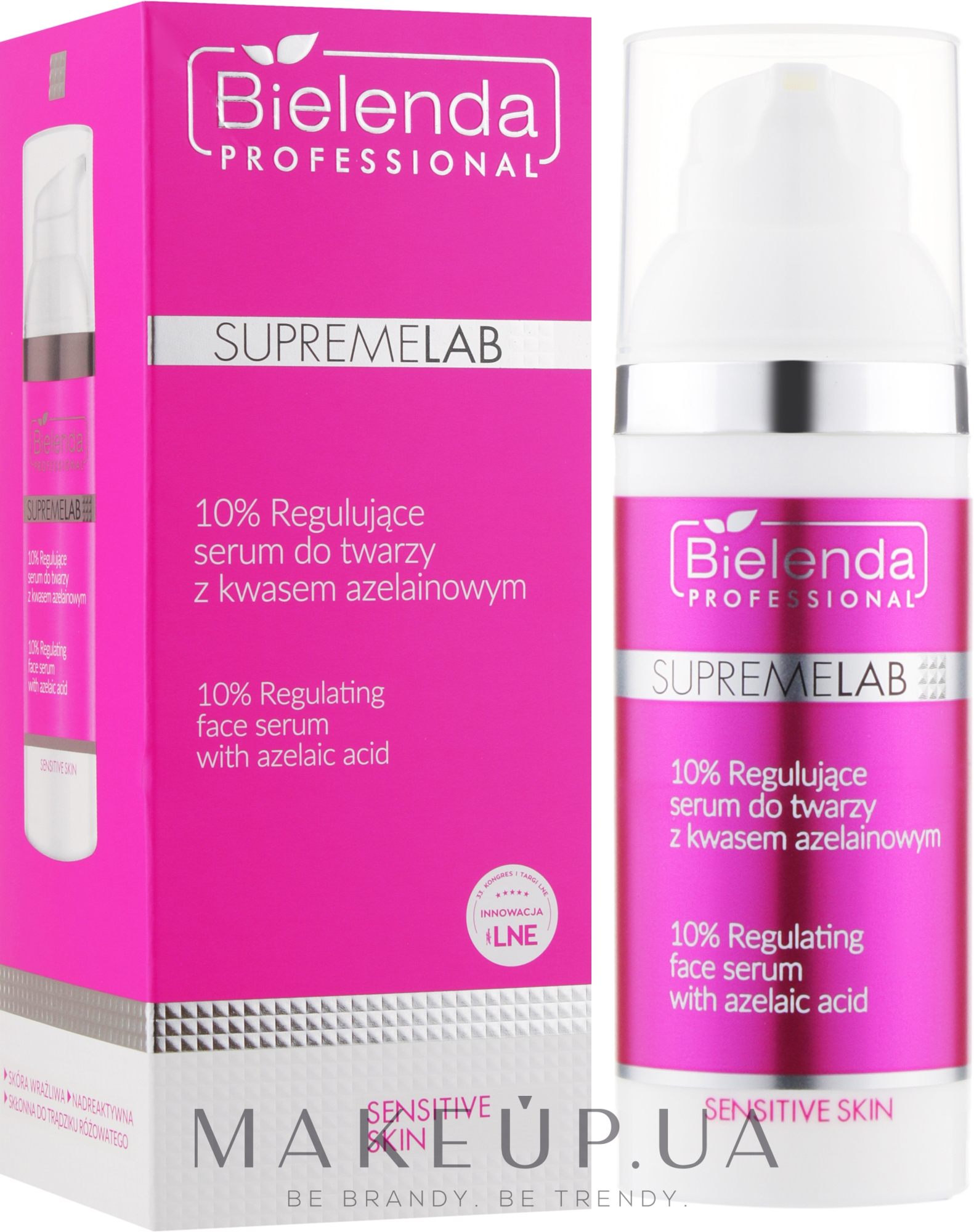 Сыворотка для чувствительной кожи лица с 10 % азелаиновой кислоты - Bielenda Professional SupremeLab — фото 50ml
