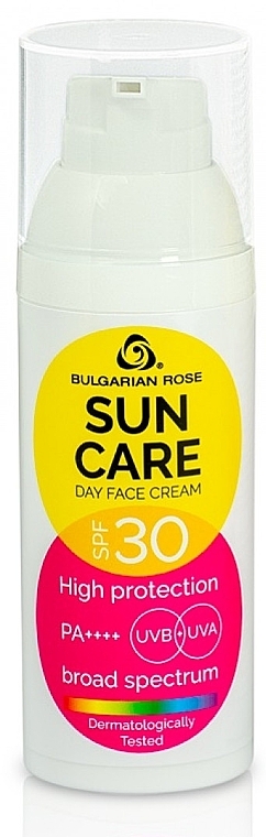 Крем для лица, дневной с защитой SPF 30 - Bulgarian Rose Sun Care Day Face Cream SPF 30 — фото N1