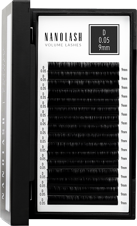 Накладные ресницы D, 0.05 (9 мм) - Nanolash Volume Lashes — фото N7