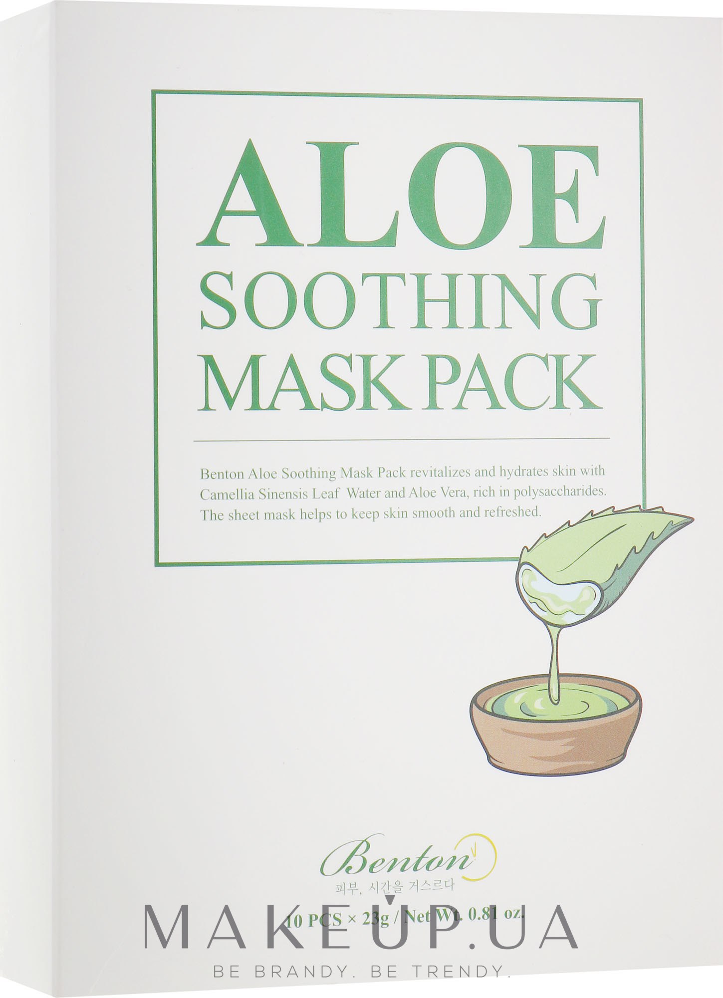 Увлажняющая маска для лица - Benton Aloe Soothing Mask Pack — фото 10x23g