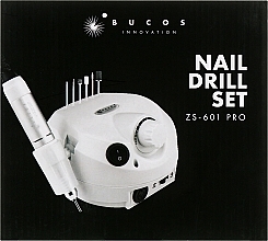 Фрезер для маникюра и педикюра, красный - Bucos Nail Drill Pro ZS-601 Red — фото N9