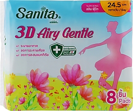 Парфумерія, косметика Гігієнічні прокладки з крилами 24,5 см, 8 шт. - Sanita 3D Airy Gentle Slim Wing