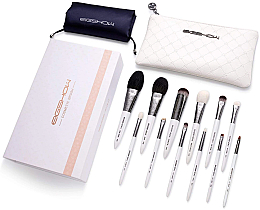 Набор кистей для макияжа, 12 шт - Eigshow Classic Makeup Brush Kit Light Gun Black — фото N1