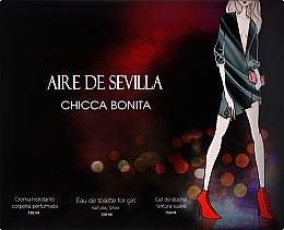 Парфумерія, косметика Instituto Espanol Aire de Sevilla Chicca Bonita - Набір (edt/150ml + sh/gel/150ml + cr/150ml)