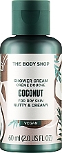 Крем-гель для душа "Кокос" - The Body Shop Coconut Vegan Shower Cream (мини) — фото N1