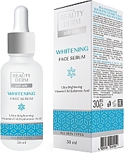 Сироватка для обличчя з вітаміном С та гіалуроновою кислотою - Beauty Derm Skin Care Whitening Face Serum — фото N2
