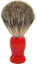 Помазок для гоління з шерстю борсука, маленький, червоний - Golddachs Shaving Brush Finest Badger Red Mini — фото N1