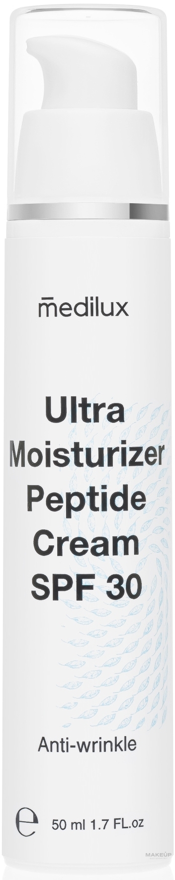 Крем увлажняющий с пептидами против морщин - Medilux Ultra Moisturizer Peptide Cream SPF 30 — фото 50ml