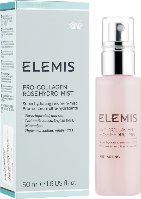 Увлажняющий спрей-тонер для лица - Elemis Pro-Collagen Rose Hydro-Mist — фото N1