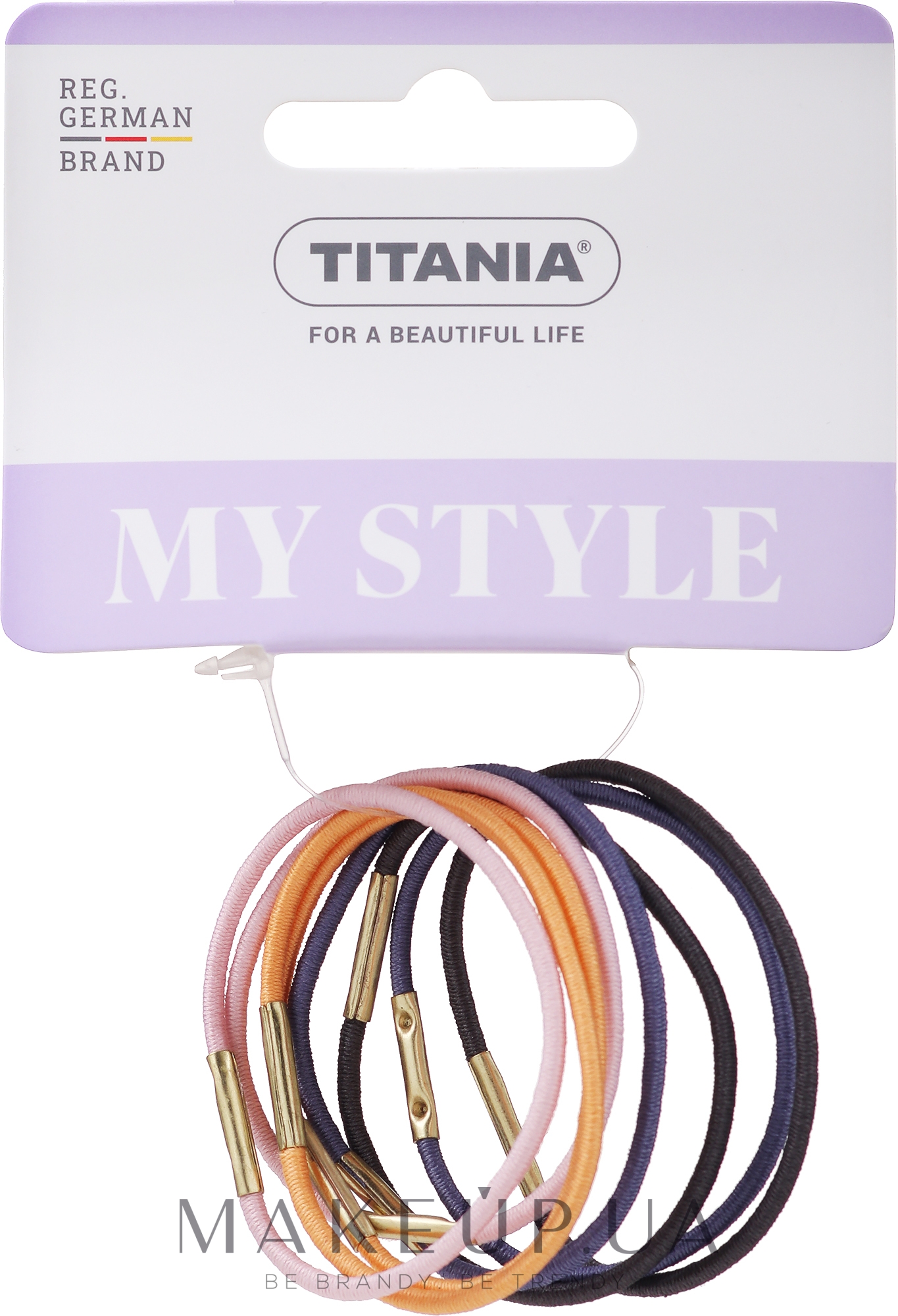Резинки для волос, эластичные 4,5 см, 8 шт, разноцветные - Titania — фото 8шт
