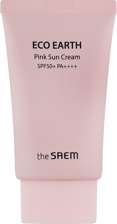 Солнцезащитный крем с каламином - The Saem Eco Earth Power Pink Sun Cream — фото N2