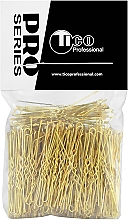 Шпильки для волос волнистые с наконечником 50мм, золотистые - Tico Professional — фото N2