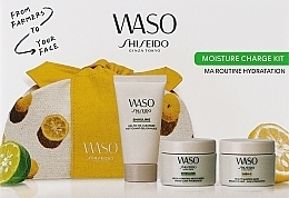 Духи, Парфюмерия, косметика Набор - Shiseido Waso Moisture Charge Kit Starter Kit (f/cream/15ml + f/mask/15ml + cleanser/30ml)