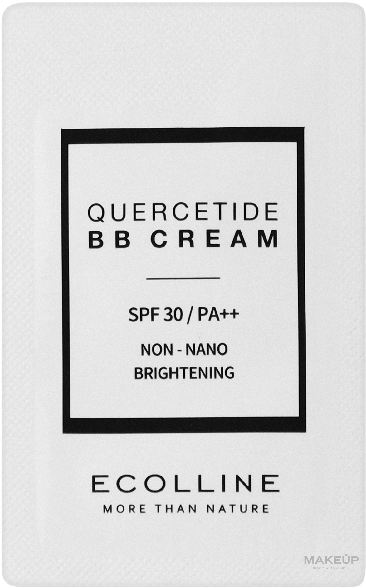 Тональний зволожувальний BB-крем з SPF 30/PA++ - Ecolline Quercetide BB Cream SPF 30/PA++ (пробник) — фото 1ml