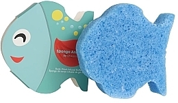 Детская пенная многоразовая губка для душа "Рыбка" - Spongelle Animals Sponge Fish Body Wash Infused Buffer — фото N1