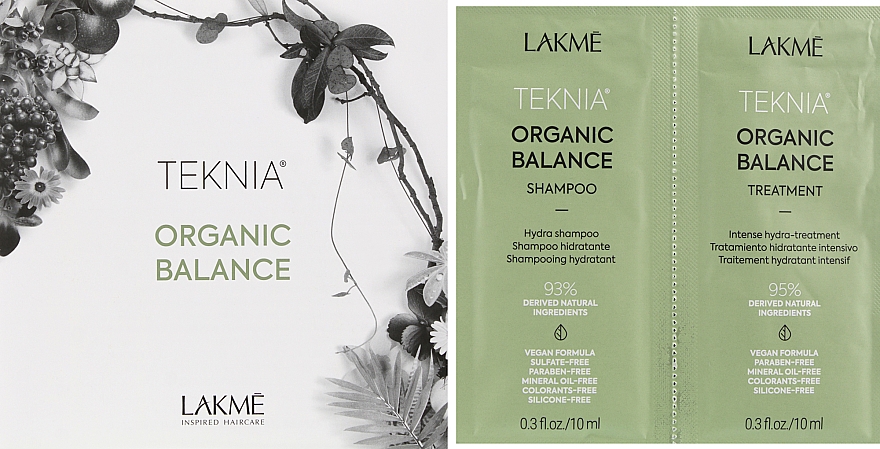 Набор пробников - Lakme Teknia Organic Balance (sh/10ml + mask/10ml) — фото N1