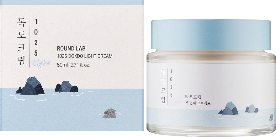 Легкий зволожувальний крем для обличчя з мінералами - Round Lab 1025 Dokdo Light Cream — фото N2