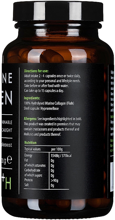 Пищевая добавка "Чистый морской коллаген" - Kiki Health Pure Marine Collagen 450 Mg — фото N2