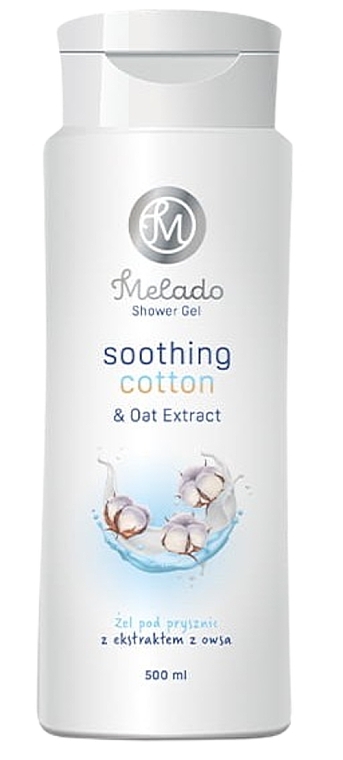 Успокаивающий гель для душа с экстрактом хлопка и овса - Natigo Melado Soothing Cotton And Oat Extract Shower Gel  — фото N1