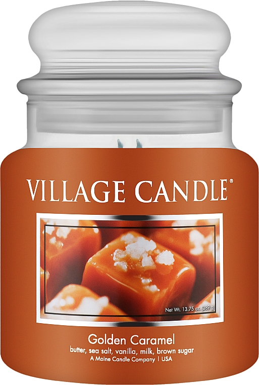 Ароматическая свеча в банке "Золотая карамель" - Village Candle Golden Caramel — фото N2