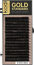 Духи, Парфюмерия, косметика Накладные ресницы Gold Standart B 0.03 (16 рядов: 8 мм) - Kodi Professional