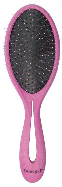 Біорозкладана щітка для волосся 1276, рожева - Donegal Eco Brush — фото N1