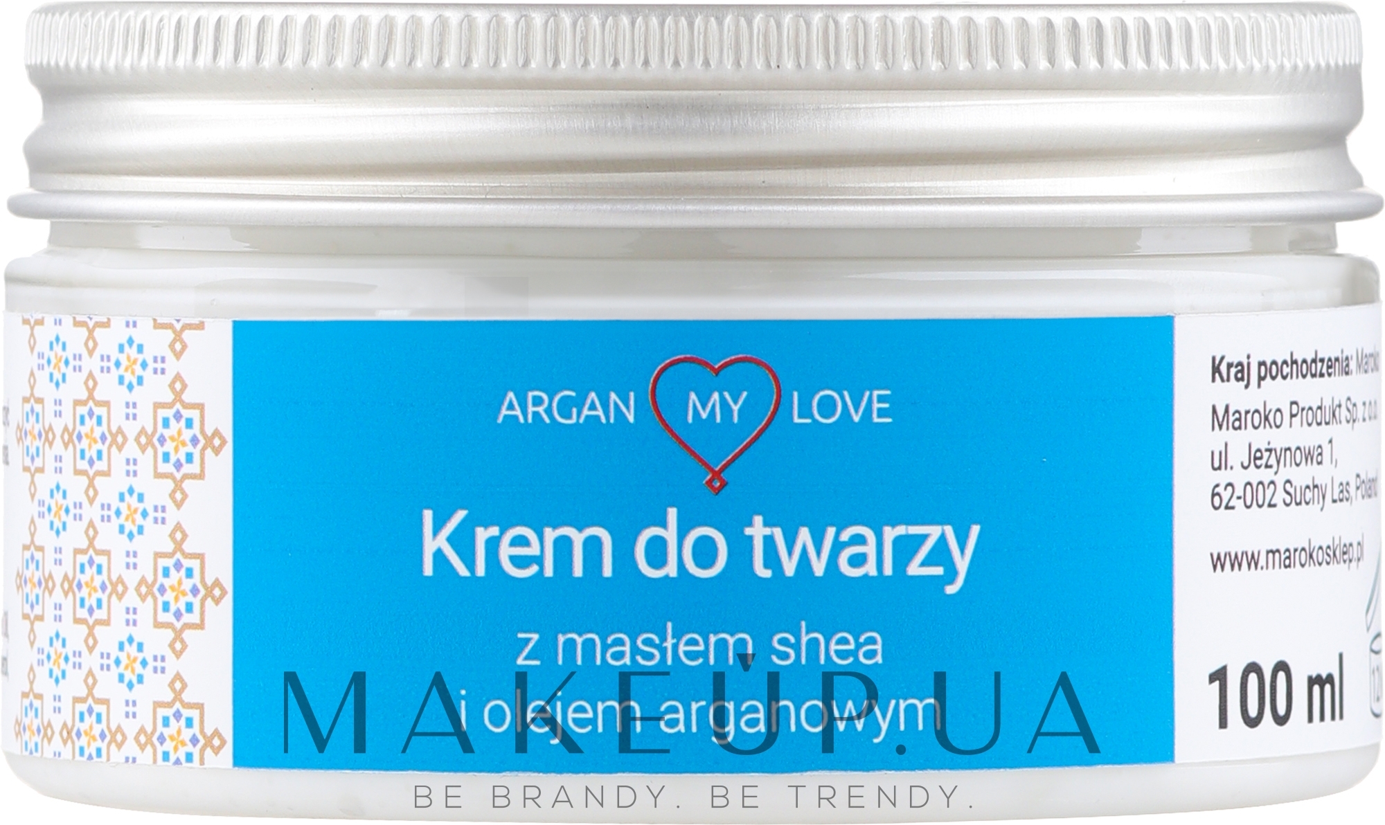 Живильний крем для обличчя - Argan My Love Nourishing Face Cream With Shea Butter And Argan Oil — фото 100ml