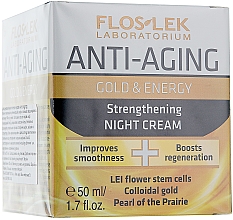 Парфумерія, косметика Нічний зміцнювальний крем - Floslek Anti-Aging Gold & Energy Strengthening Night Cream *