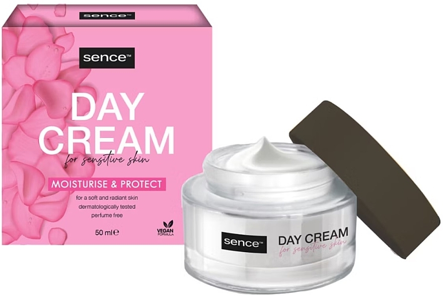 Денний крем для чутливої шкіри - Sence Day Cream For Sensitive Skin Moisturise & Protect — фото N1