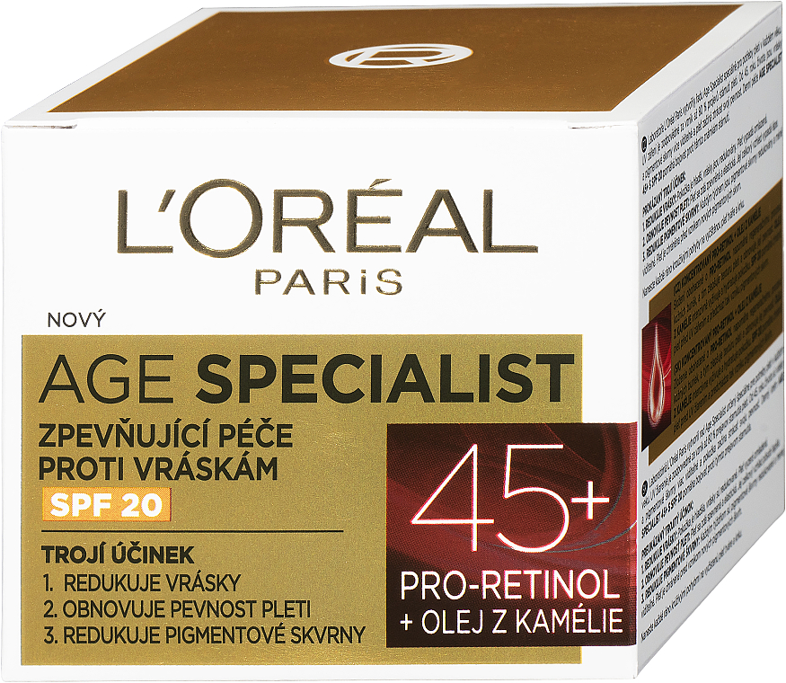 Дневной крем для зрелой кожи - L'Oreal Paris Age Specialist SPF 20Pro-Retinol Cream 45+ — фото N3