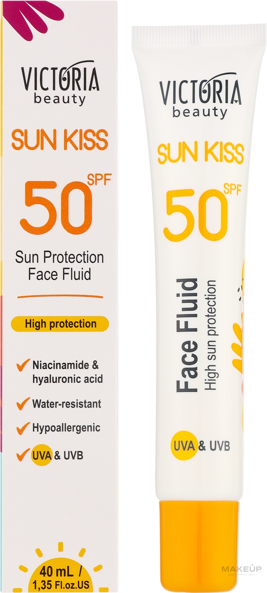 Солнцезащитный флюид - Victoria Beauty Sun Kiss Sun Protection Face Fluid SPF50 — фото 40ml