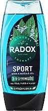 Гель для душа 3в1 "Мята и морская соль" - Radox Sport Mint And Sea Salt 3-in-1 Shower Gel  — фото N1