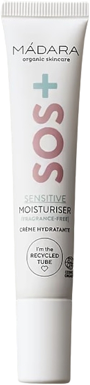 Зволожувальний крем для обличчя - Madara Cosmetics SOS+ Sensitive Moisturiser (міні) — фото N1