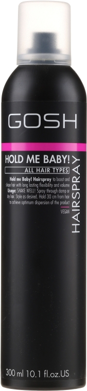 Лак для волосся сильної фіксації - Gosh Hold me Baby! Hairspray