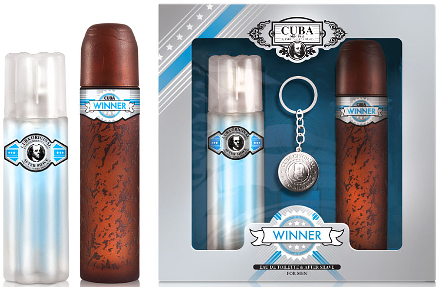 Cuba Paris Cuba Winner - Набор (edt/100ml + a/sh/balm/100ml + trinket) — фото N1