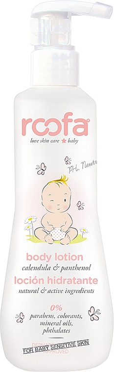 Лосьйон для тіла з календулою та пантенолом для чутливої шкіри - Roofa Body Lotion *