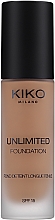 Духи, Парфюмерия, косметика Стойкая жидкая тональная основа - KIKO Milano Unlimited Foundation SPF 15