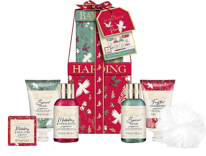 Набор, 4 продукта - Baylis & Harding The Fuzzy Duck Winter Wonderland Luxury Pamper Tin Gift Set (sh/cr/50ml + soap/50g + b/butter/50ml + h/cr/50ml) — фото N1