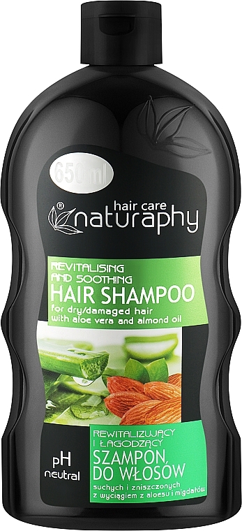 Шампунь для сухих и поврежденных волос "Алоэ вера и миндаль" - Naturaphy Hair Shampoo