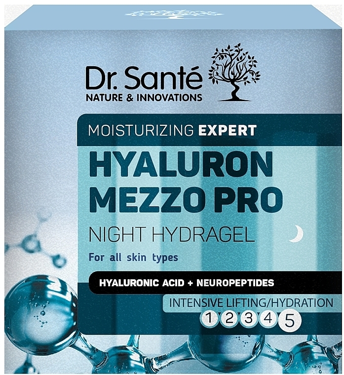 Ночной гидрогель для лица - Dr. Sante Hyaluron Mezzo Pro Hydrogel — фото N2