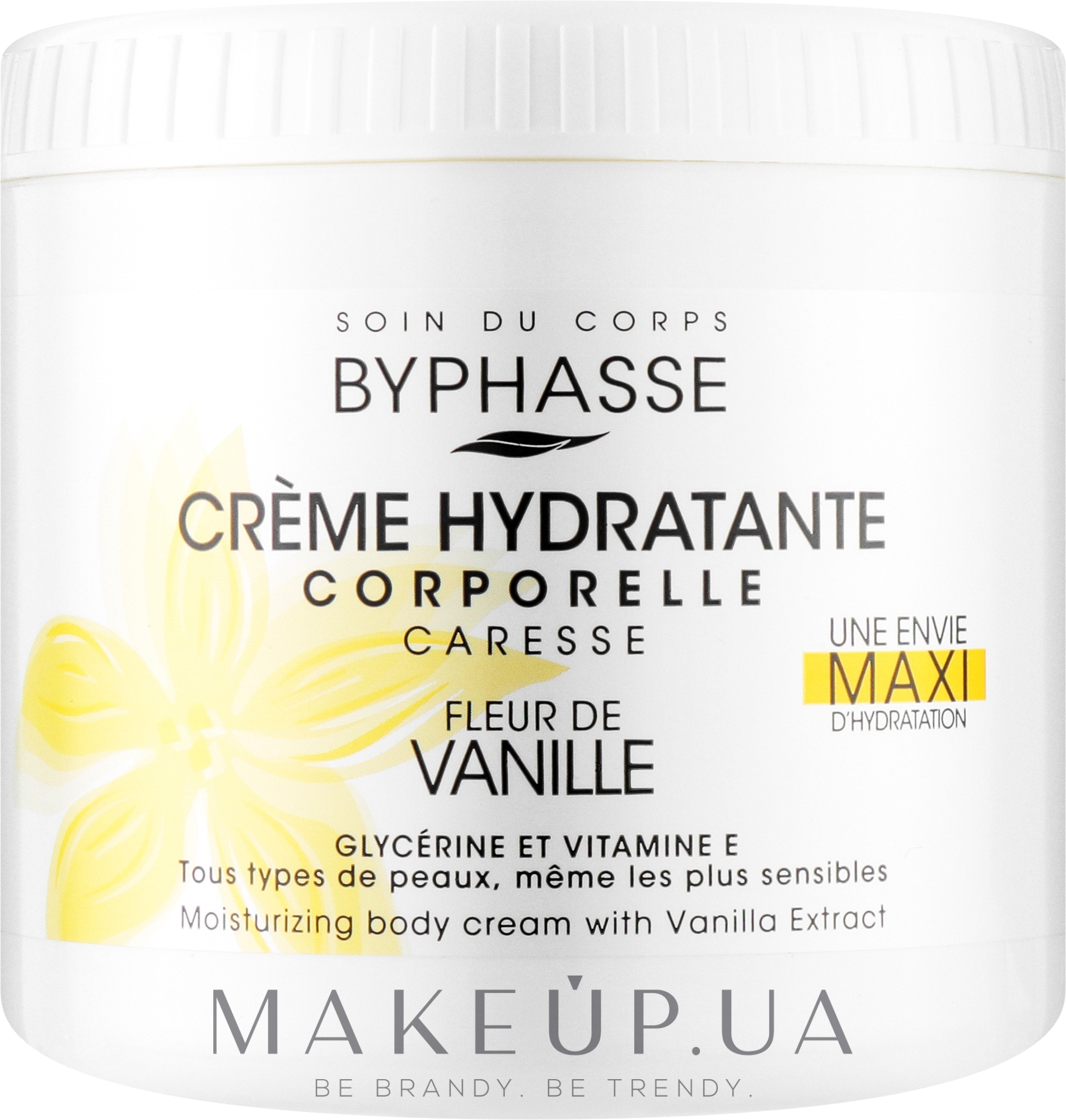 Зволожувальний крем для тіла з екстрактом ванілі - Byphasse Moisturizing Body Cream With Vanilla Extract — фото 500ml