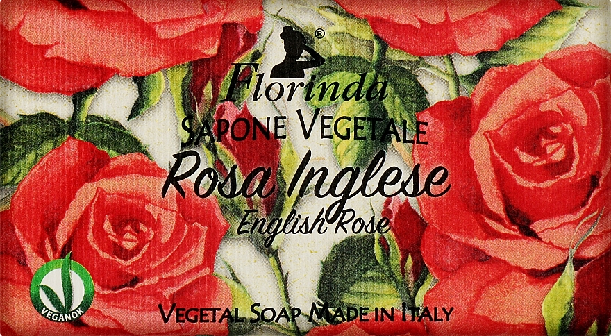 Мило натуральне "Англійська троянда" - Florinda Sapone Vegetale English Rose