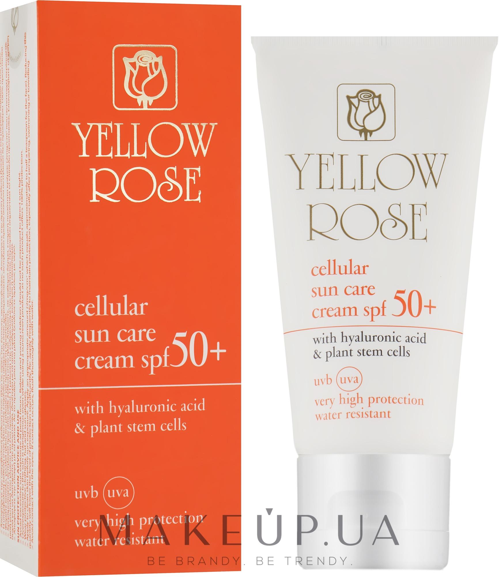 Антивозрастной солнцезащитный крем SPF50 со стволовыми клетками - Yellow Rose Cellular Sun Care Cream SPF-50 — фото 50ml