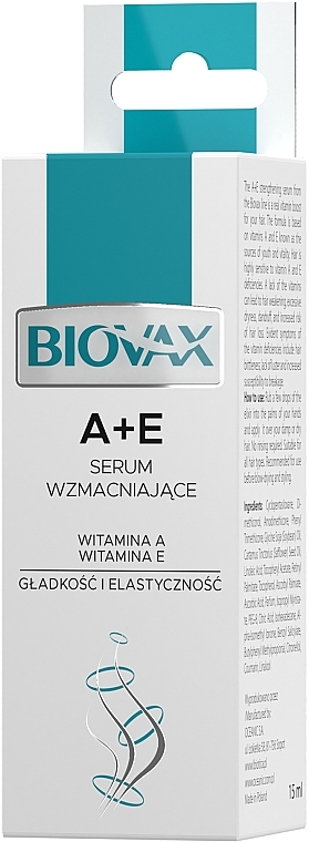 Сироватка-спрей з вітамінами А+Е для зміцнення волосся - L'biotica Biovax Serum — фото N5