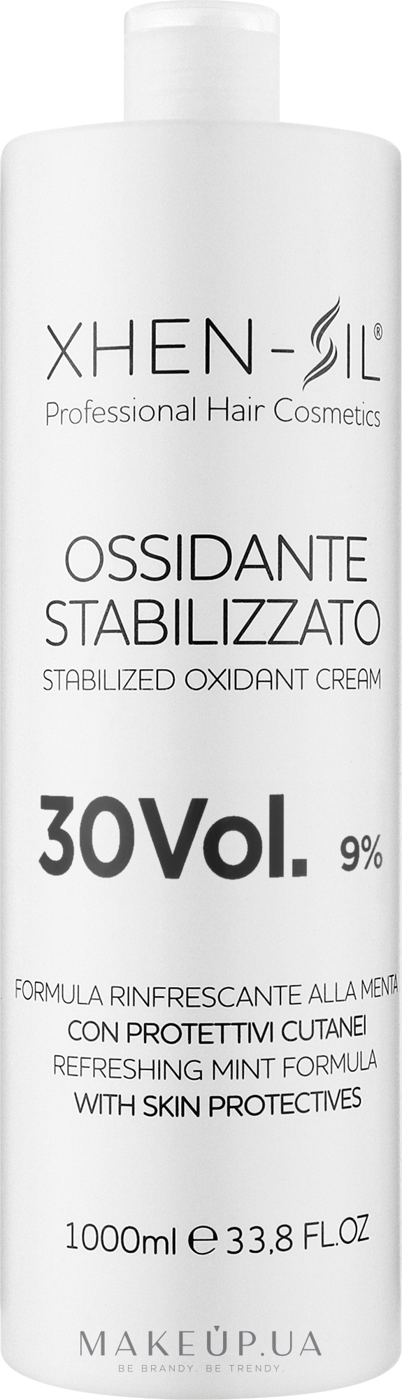 Окислювач для фарби стабілізований з захистом шкіри 30 Vol. 9 % - Silium Xhen-Sil — фото 1000ml