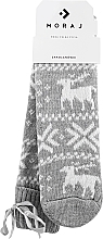 Гольфи жіночі теплі вище коліна з норвезьким візерунком, сірі - Moraj — фото N1